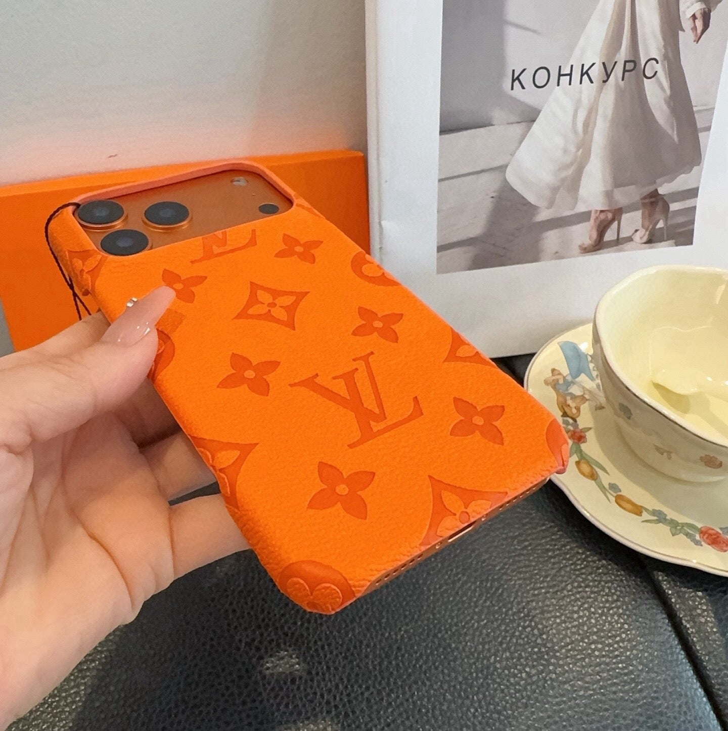 Louis Vuitton Phone Case with Logo Charm 393897