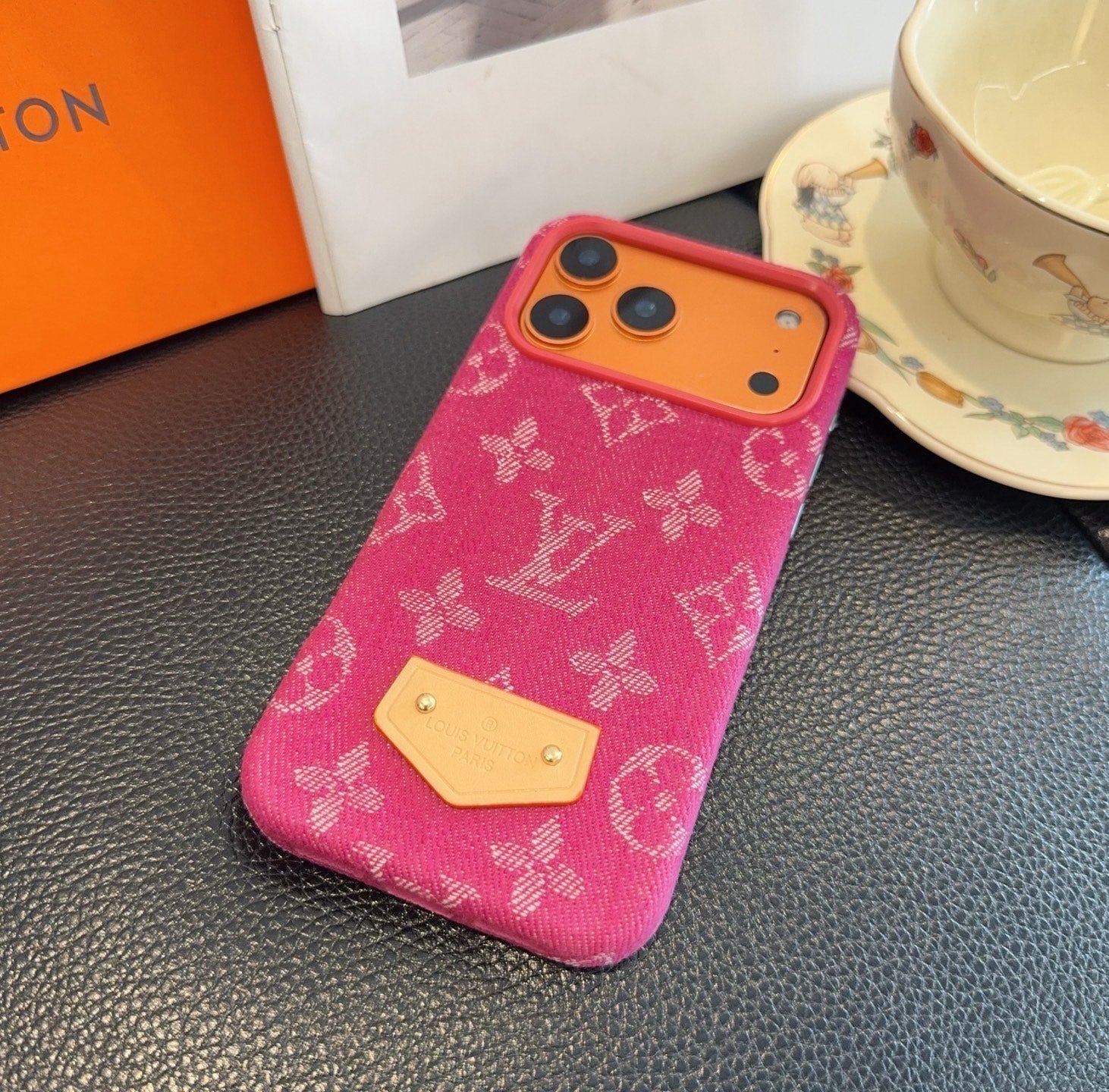 Louis Vuitton Denim Leather Label Phone Case 395085