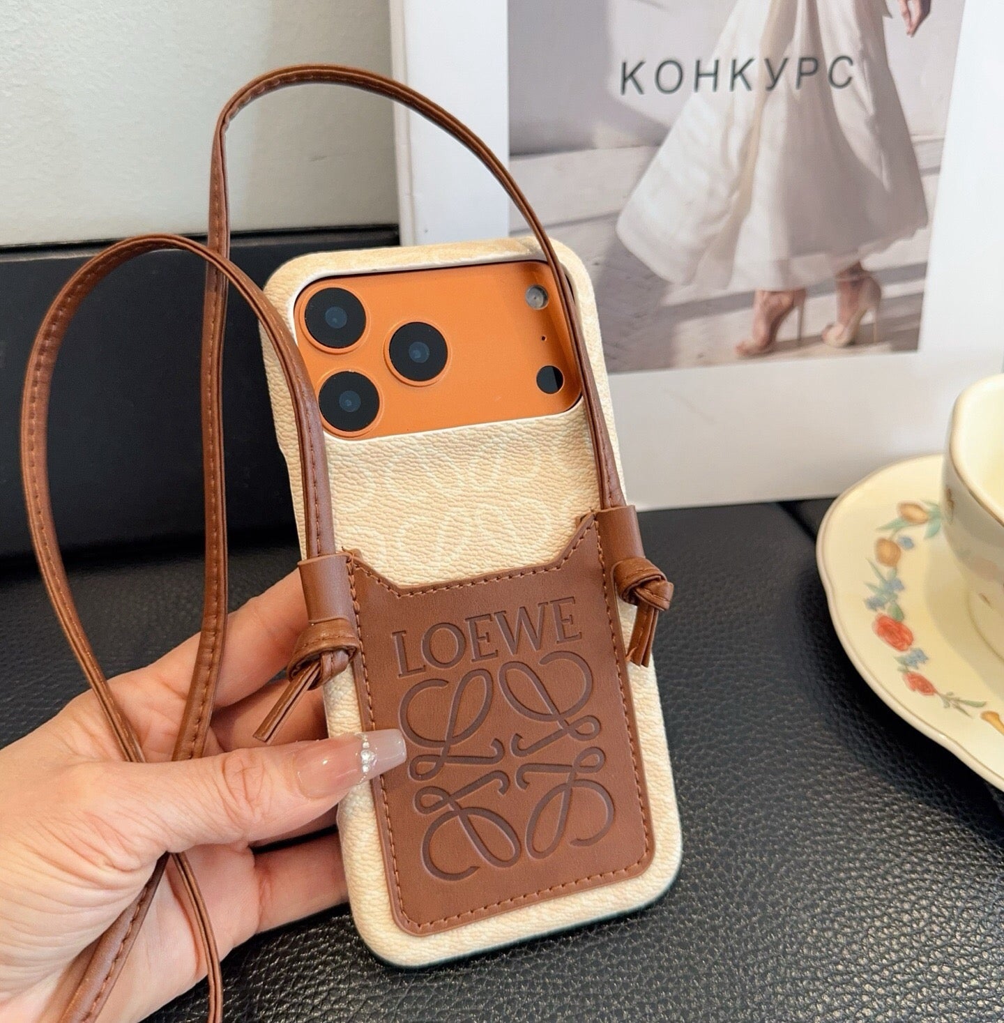 Loewe Crossbody Card Holder And Phone Case 397220