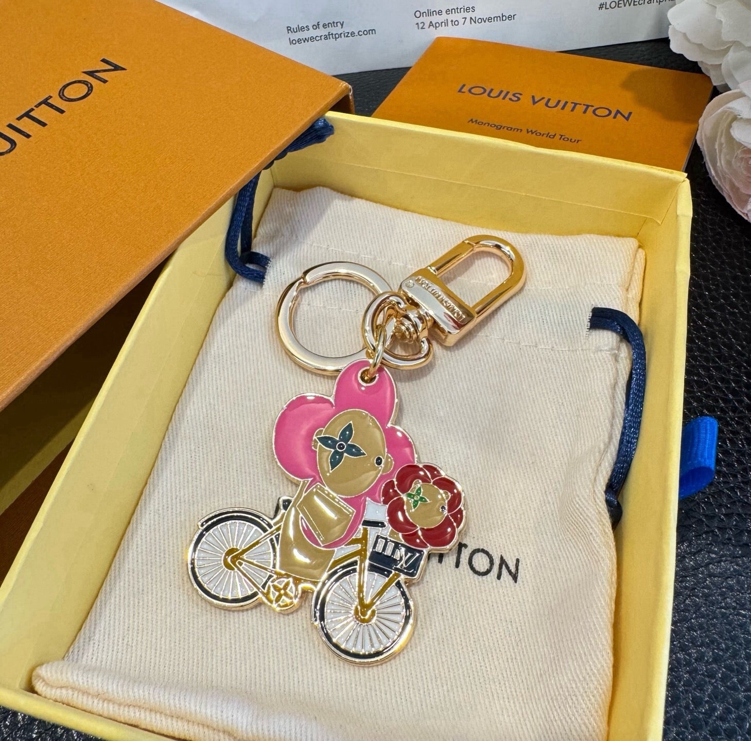 LV Bicycle Sunflower Doll Charm 403462