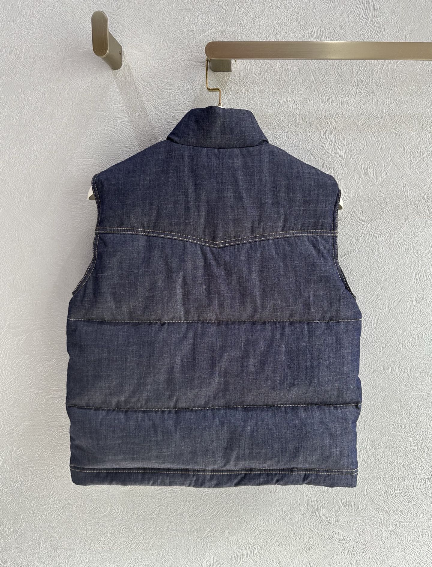 Moncler 2025 Grenoble Krachan Gilet Blue Denim Down
