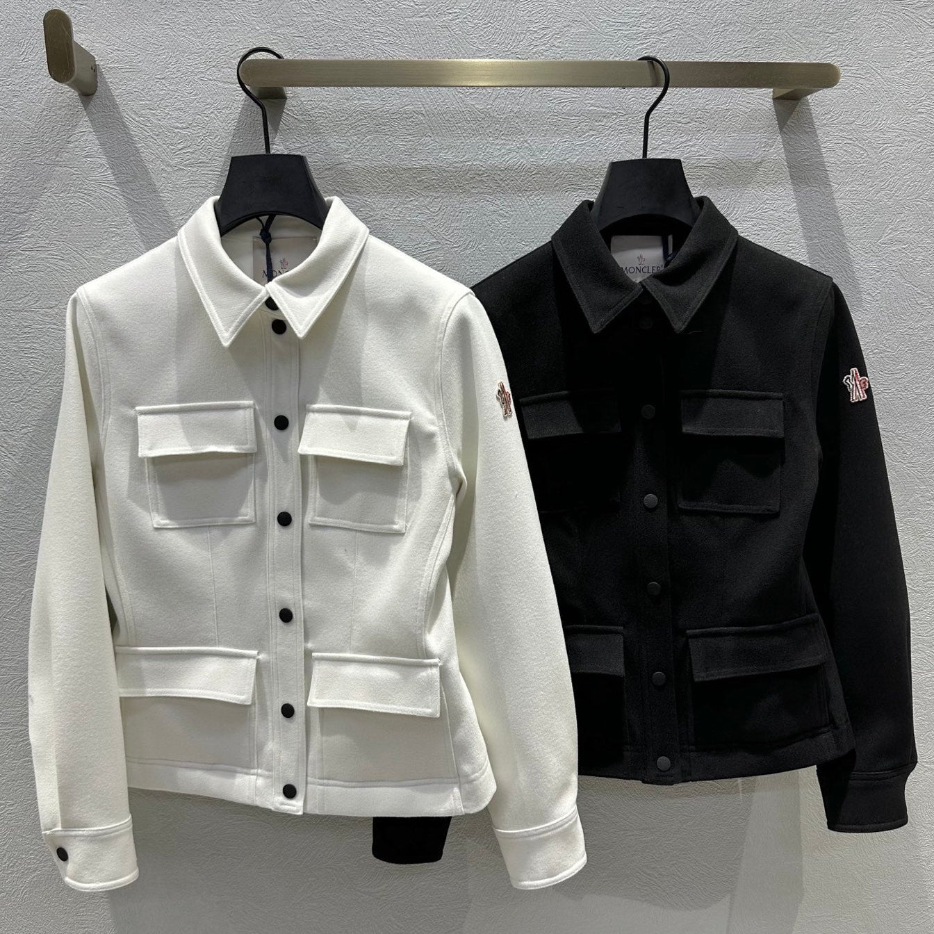 Moncler 2025 Grenoble Interlock Shirt Jacket Polyester