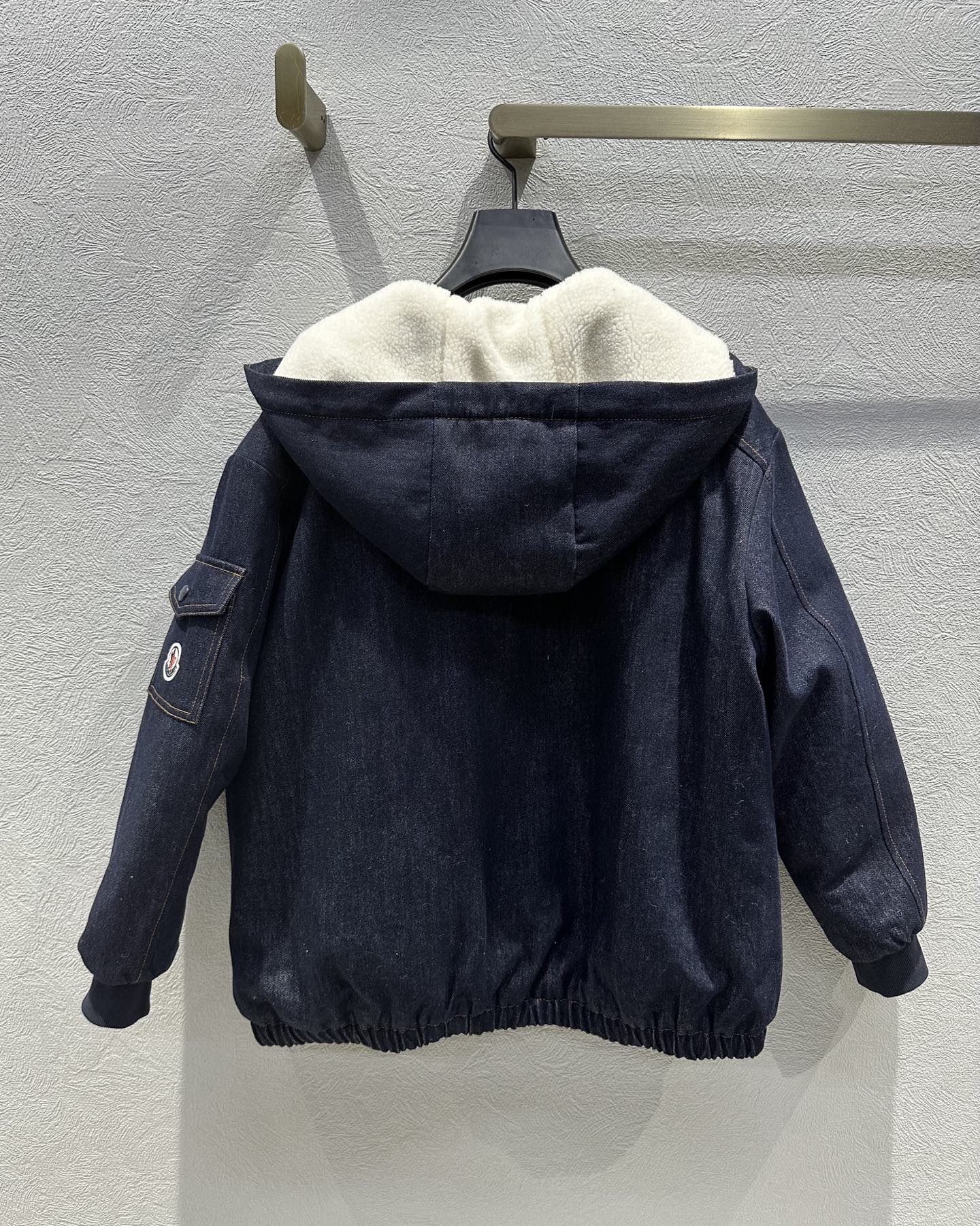 Moncler 2025 Enfant Nicolau Hooded Jacket Blue Denim Down