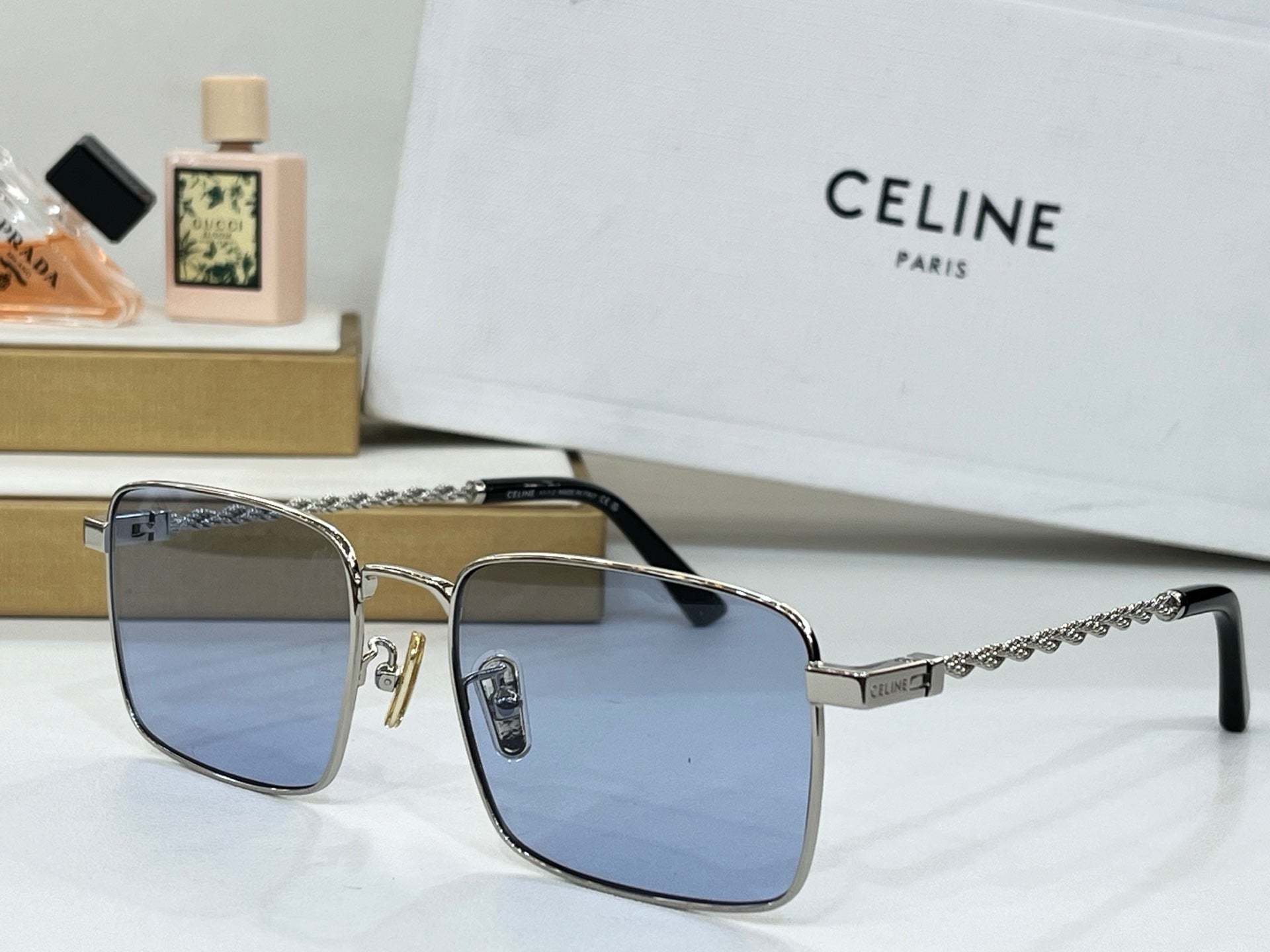 TRIOMPHE SUNGLASSES CL40522 IN METAL CHAIN LINK