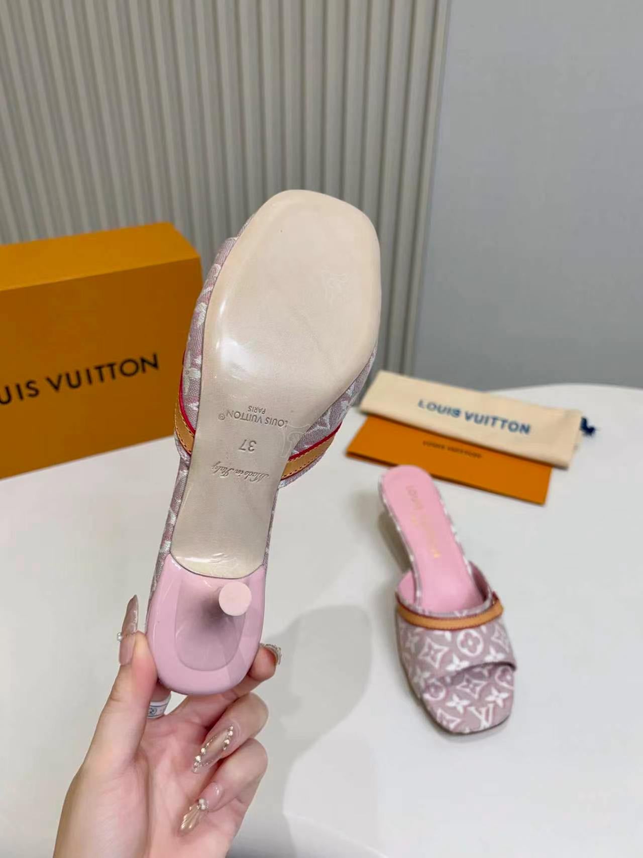 LV 2026 6AM Mule Canvas Leather 957076