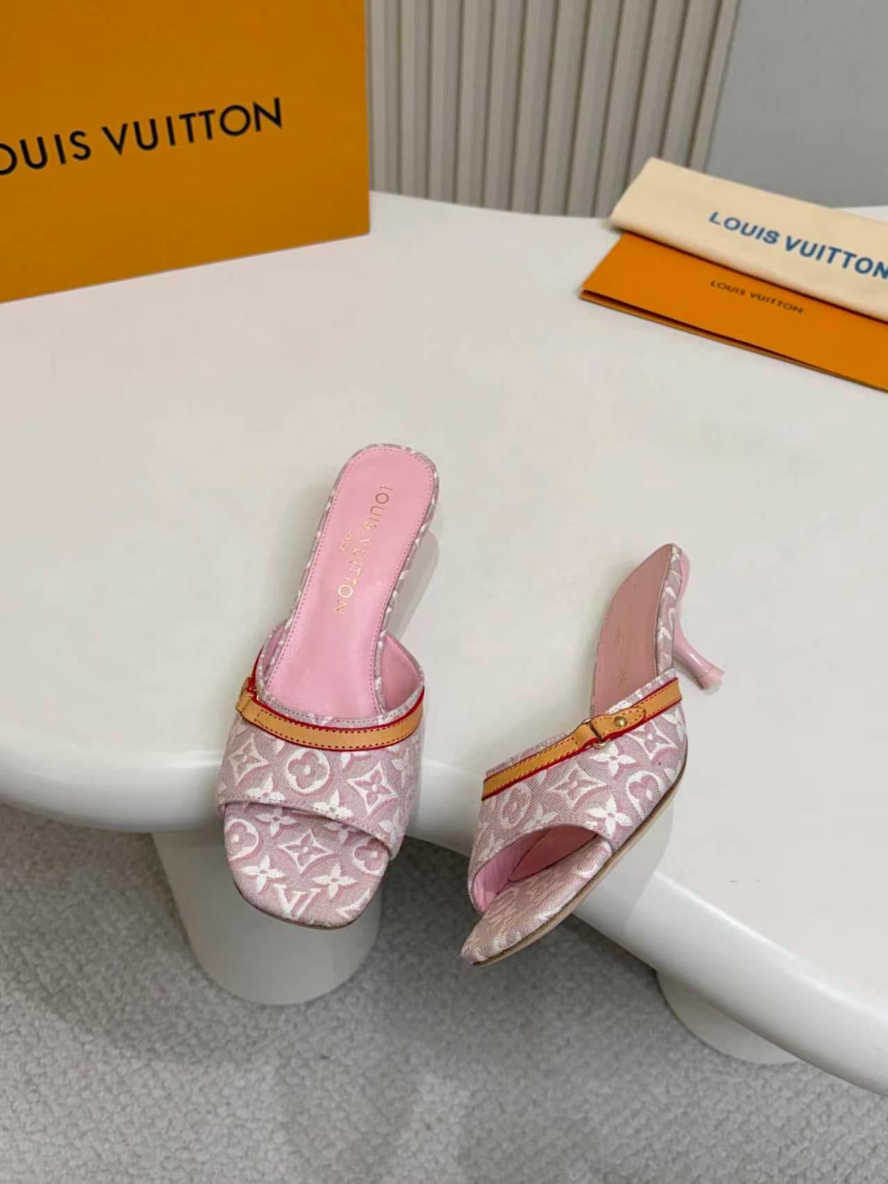 LV 2026 6AM Mule Canvas Leather 957076