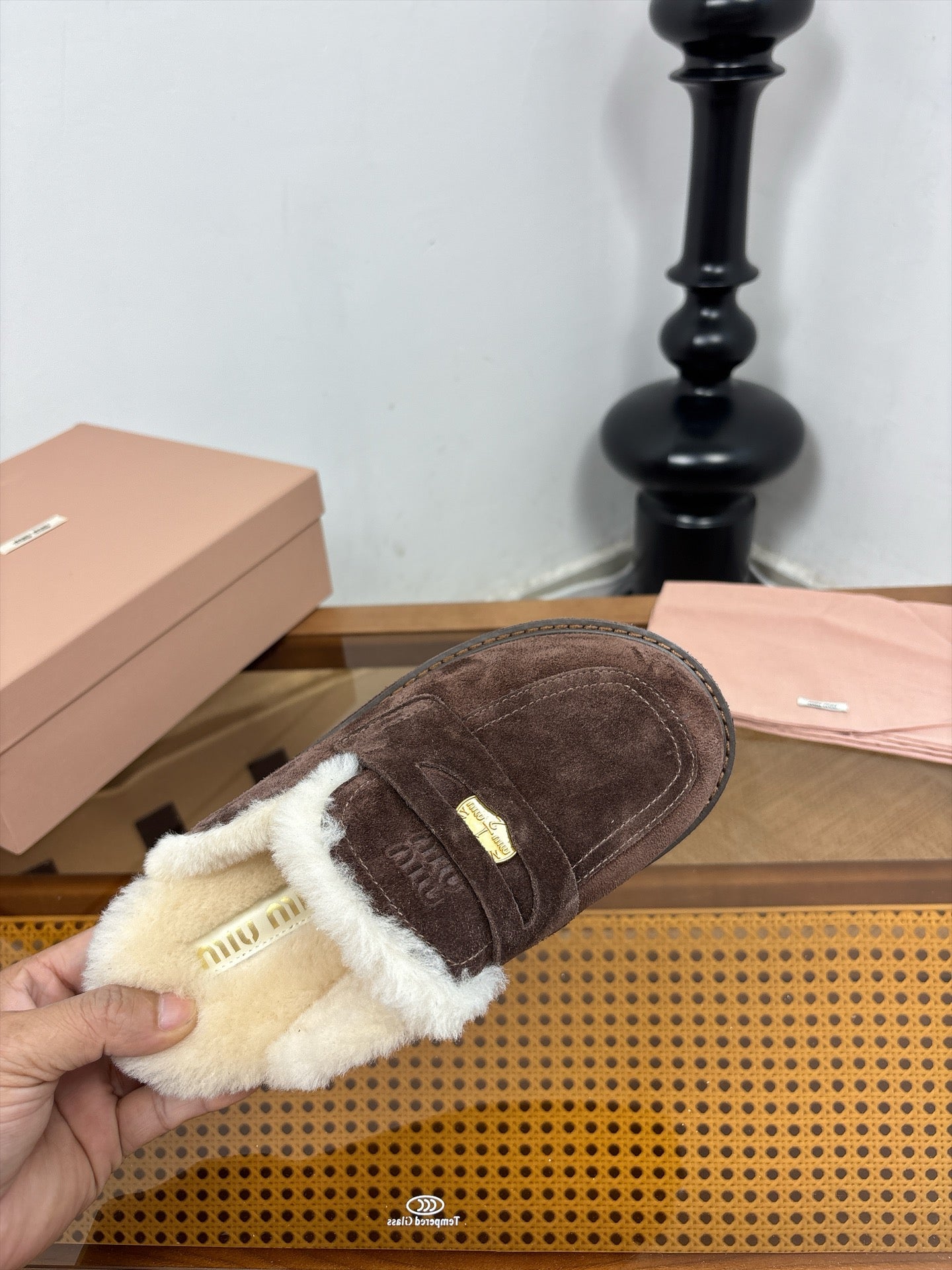 Miu Miu 2026 Platform Penny Mule Suede 991047