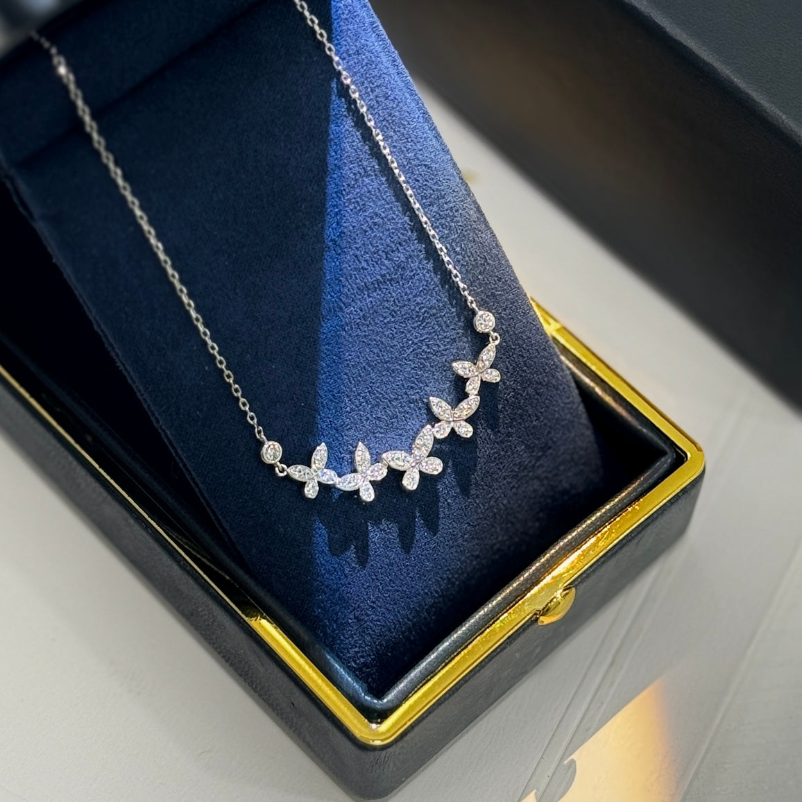 Graff Five Butterflies Full Diamond Necklace