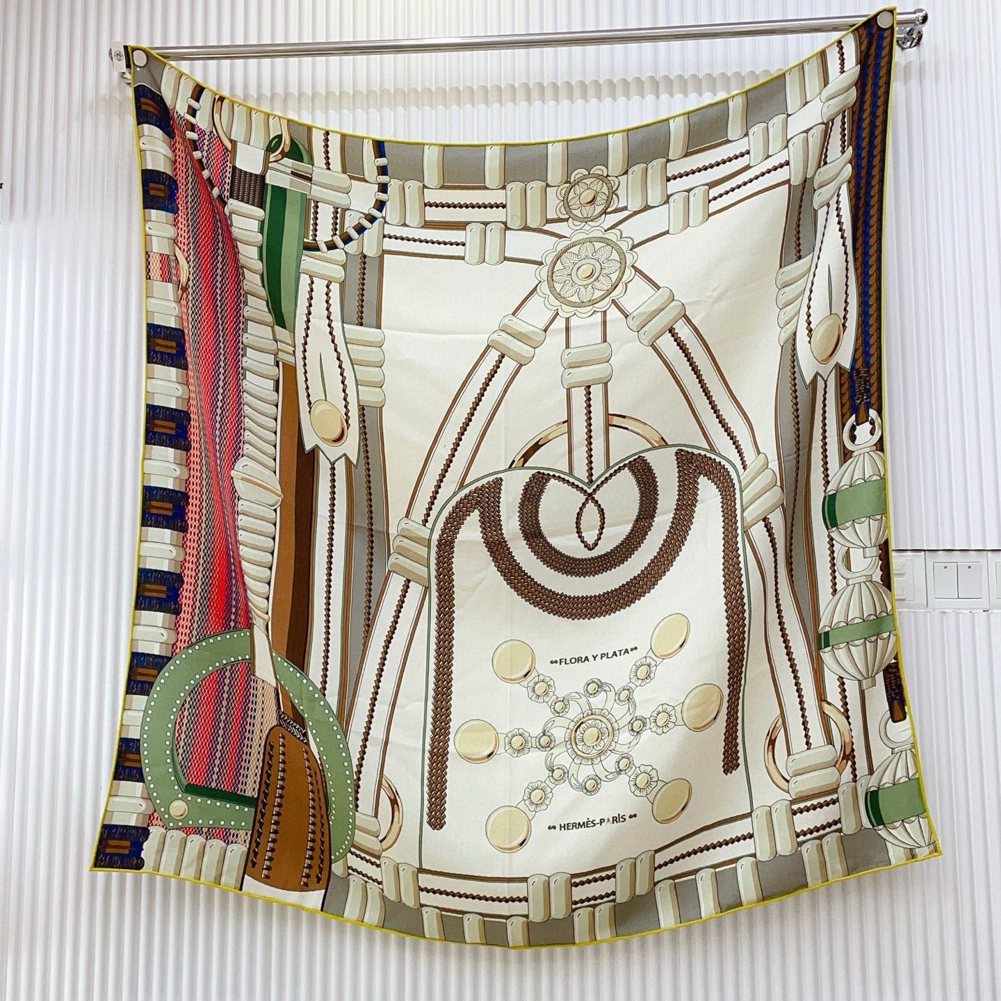 HM 25s Scarf 140cm White Gray Cashmere 973321