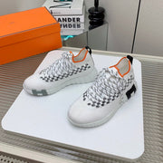 HM Flex slip-on sneaker In White Woven Fabric 106321