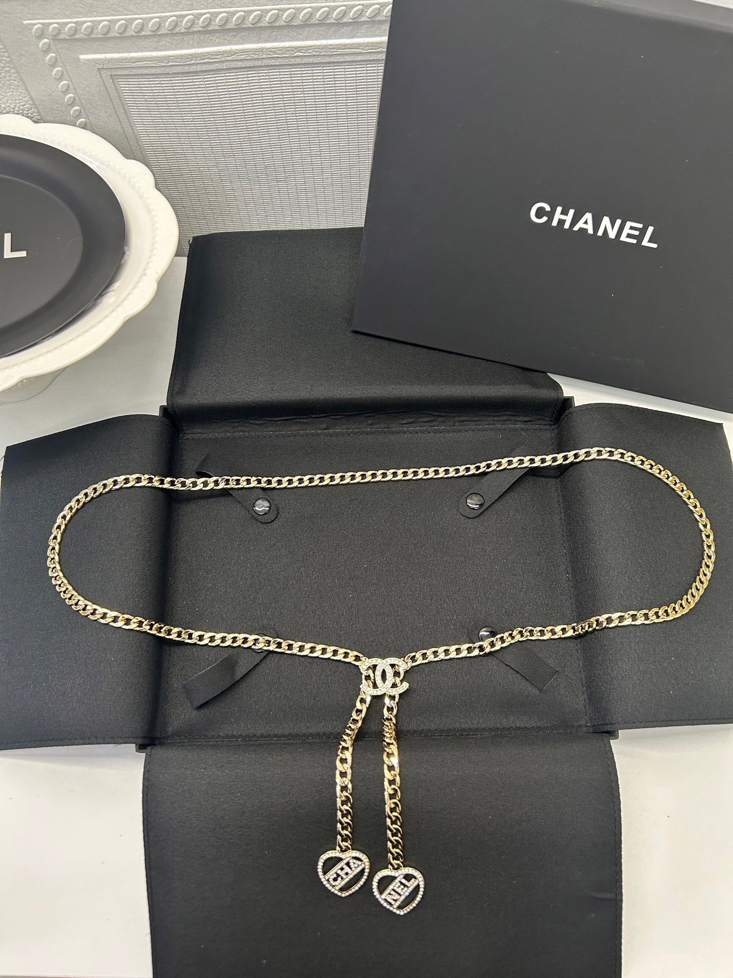 Chanel 2026 CC Heart Charm Chain Belt 213296