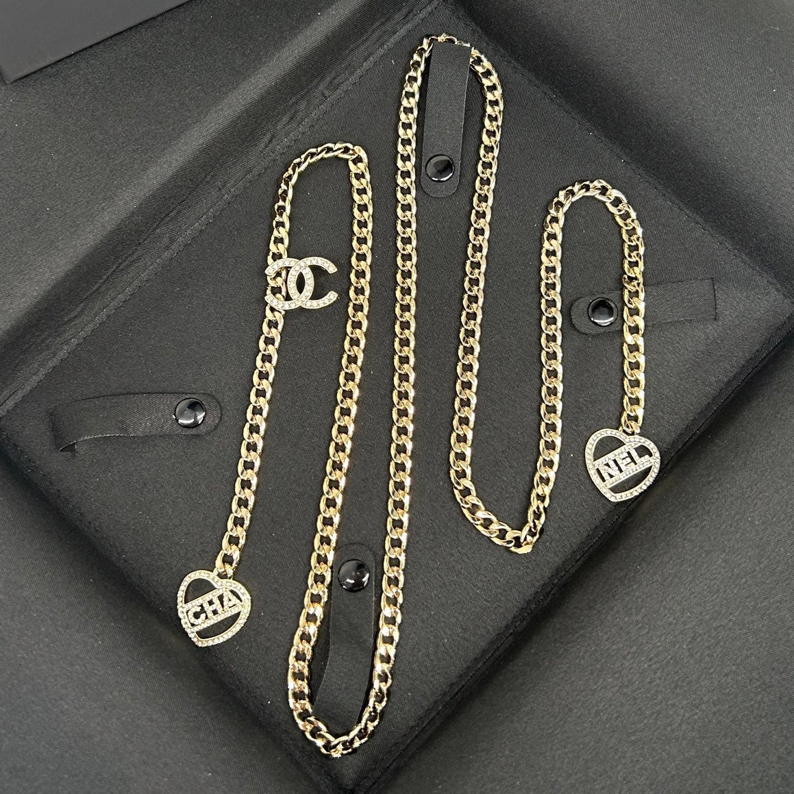 Chanel 2026 CC Heart Charm Chain Belt 213296
