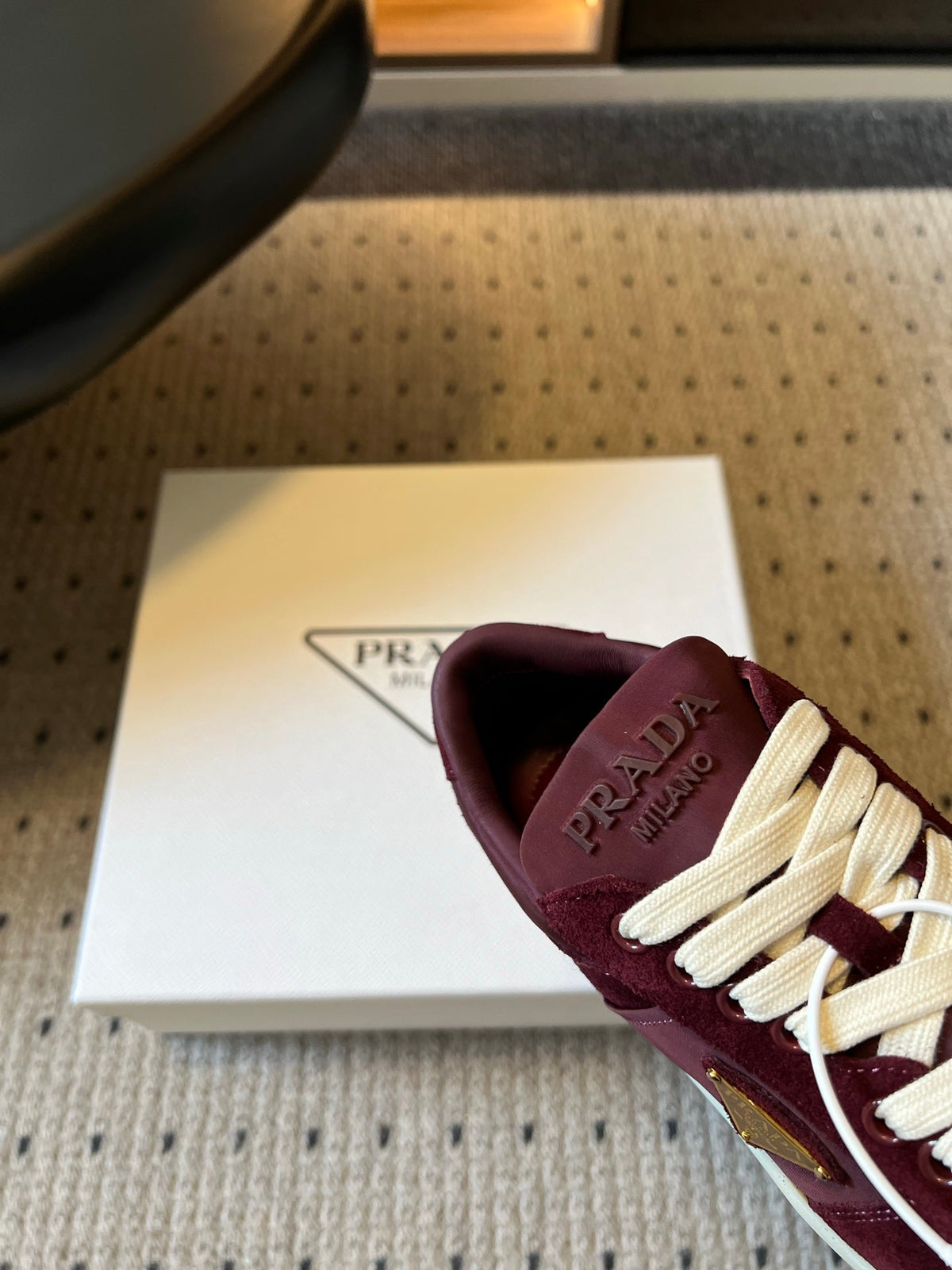 Prada 2026 Downtown Bold Sneakers Suede Fabric 151215