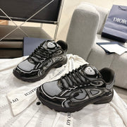 CD B30 Sneakers Patent Black Silver Gray Technology Fabric 438320