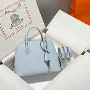 HM Bolide 25 Light Blue Epsom Leather Silver Hardware 237433