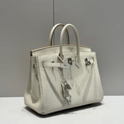 HM BIRKIN 25CM WHITE TOGO LEATHER SILVER HARDWARE 237490