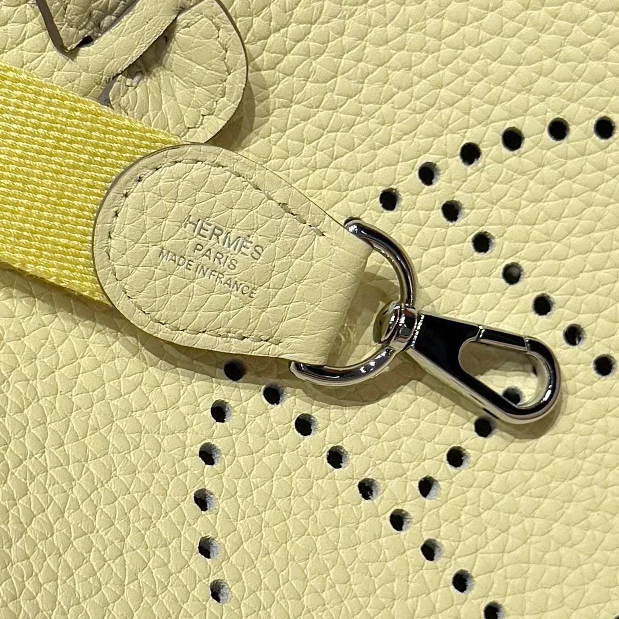 Hermes Evelyn 18 Bag Milton Yellow Epsom Leather 255527