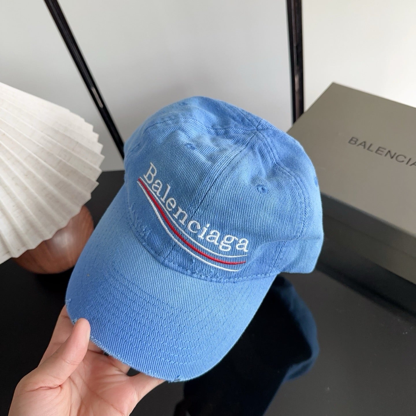 Balenciaga Baseball Cap with Embroidered Letters 412862