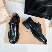 Church's X Miu Loafers Black Shiny Calfskin
