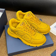 CD And Stone Island B30 Sneaker Yellow Cowhide And Polyester Mesh Fabric