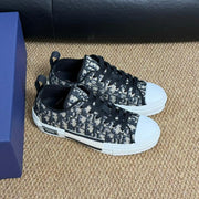 CD B23 Low-Top Sneaker White Black Oblique Jacquard Fabric