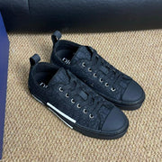 CD B23 Low-Top Sneaker Black Oblique Jacquard Fabric