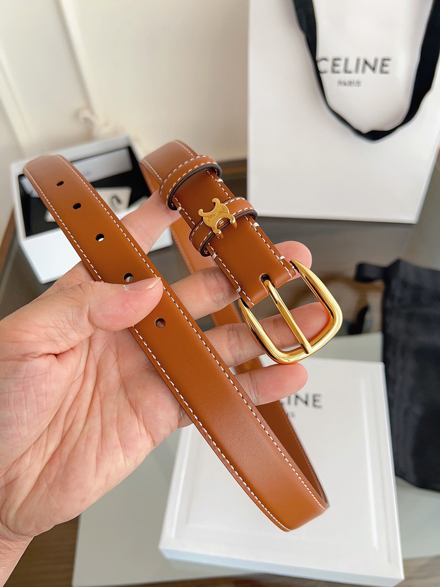 Celine 2026 Vivienne Belt Leather 194277