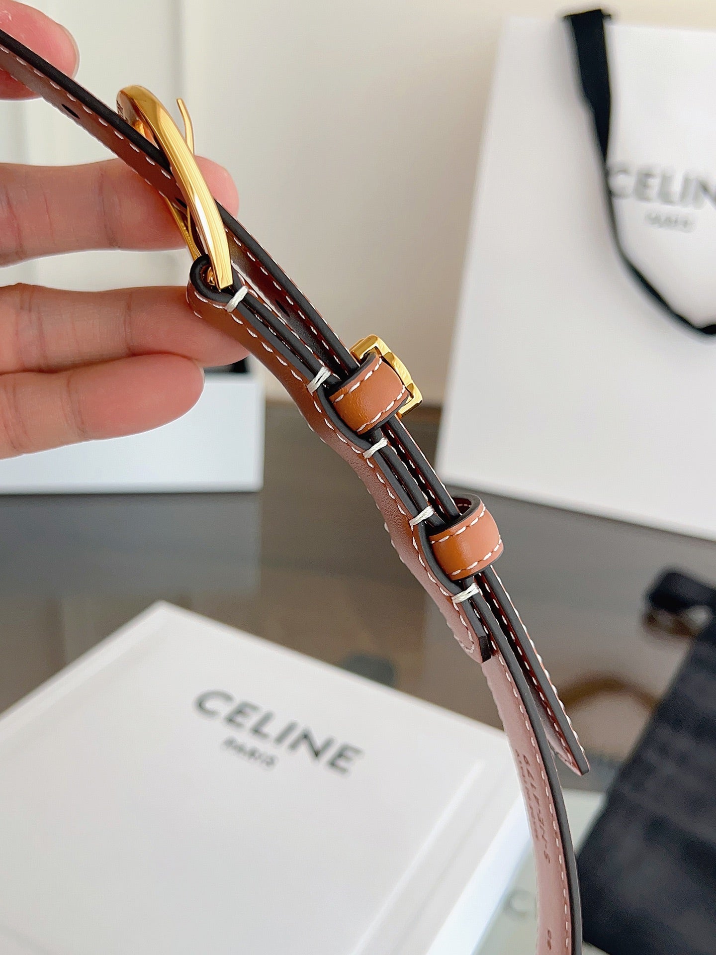 Celine 2026 Vivienne Belt Leather 194277