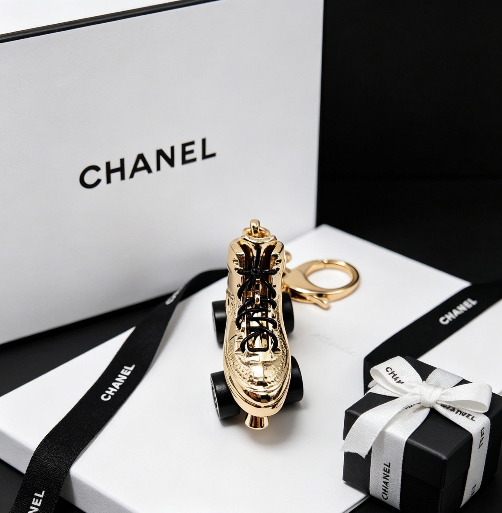 Chanel Gold Roller Skate Charm