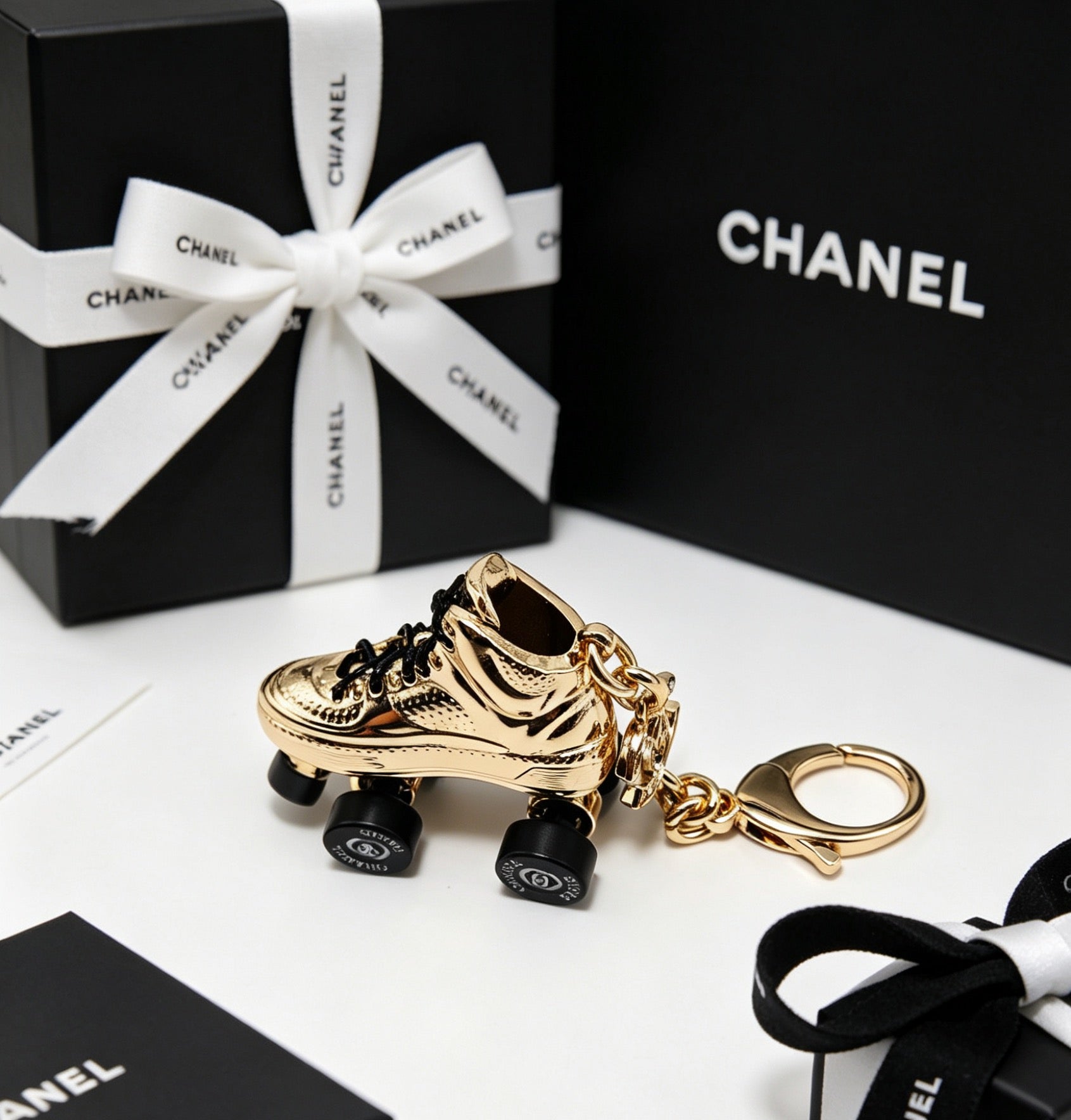 Chanel Gold Roller Skate Charm