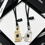 Chanel Perfume Bottle-shaped Leather Cord Charm