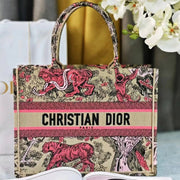 medium dioriviera 36 pink beige tiger embroidery canvas