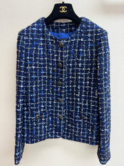 CC  Tweed Jacket Blue Polyamide Wool 251879