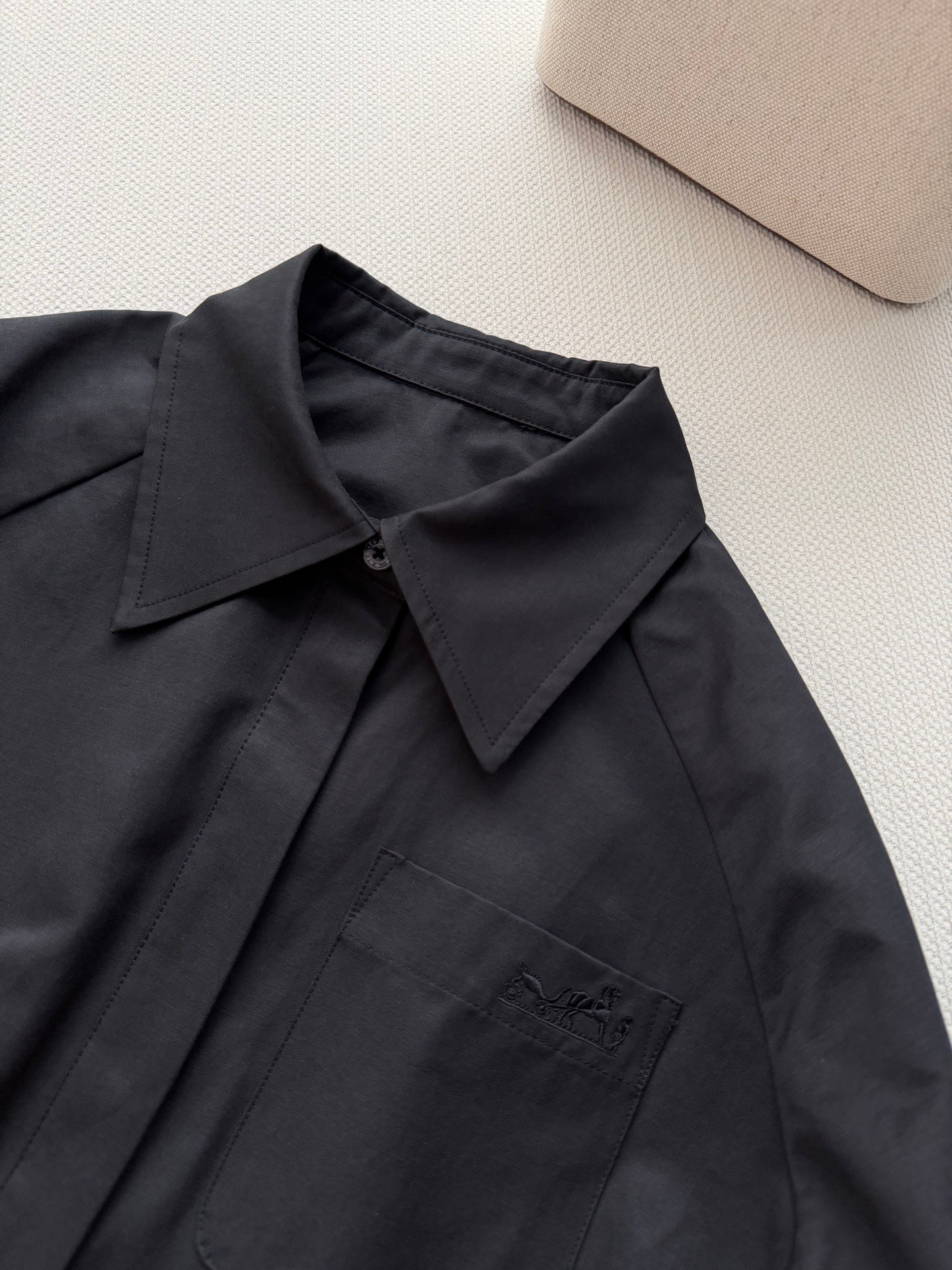 Hermes 2026 Short Workwear Jacket Black Cotton 742889
