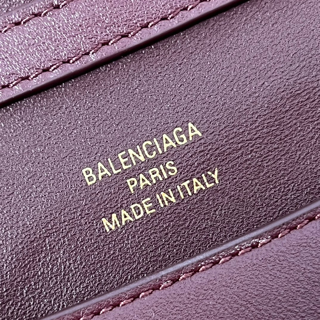 Balenciaga Large Bag 40 Burgyndy Calfskin Gold Hardware