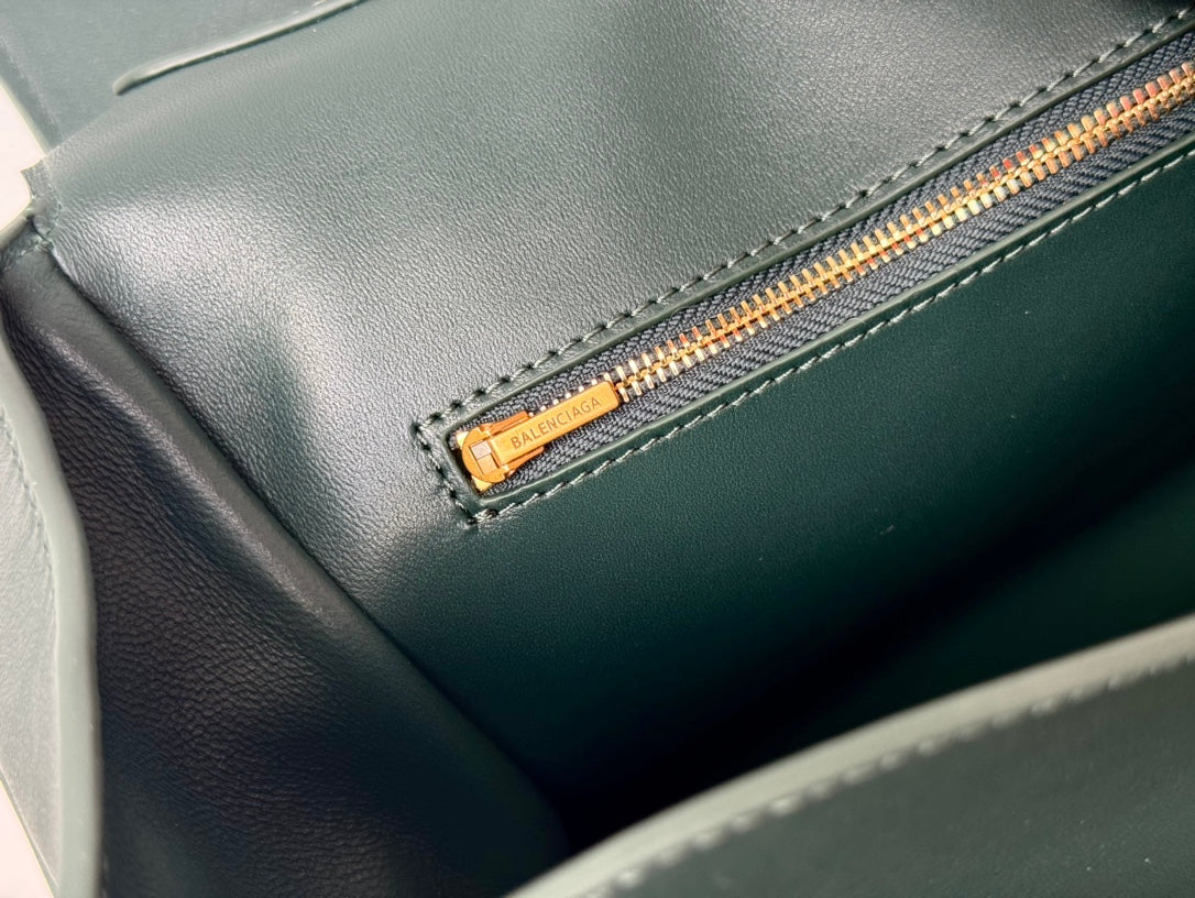 Balenciaga Large Bag 40 Dark Green Calfskin Gold Hardware