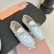 Miu 25C Loafers White Leather 235816
