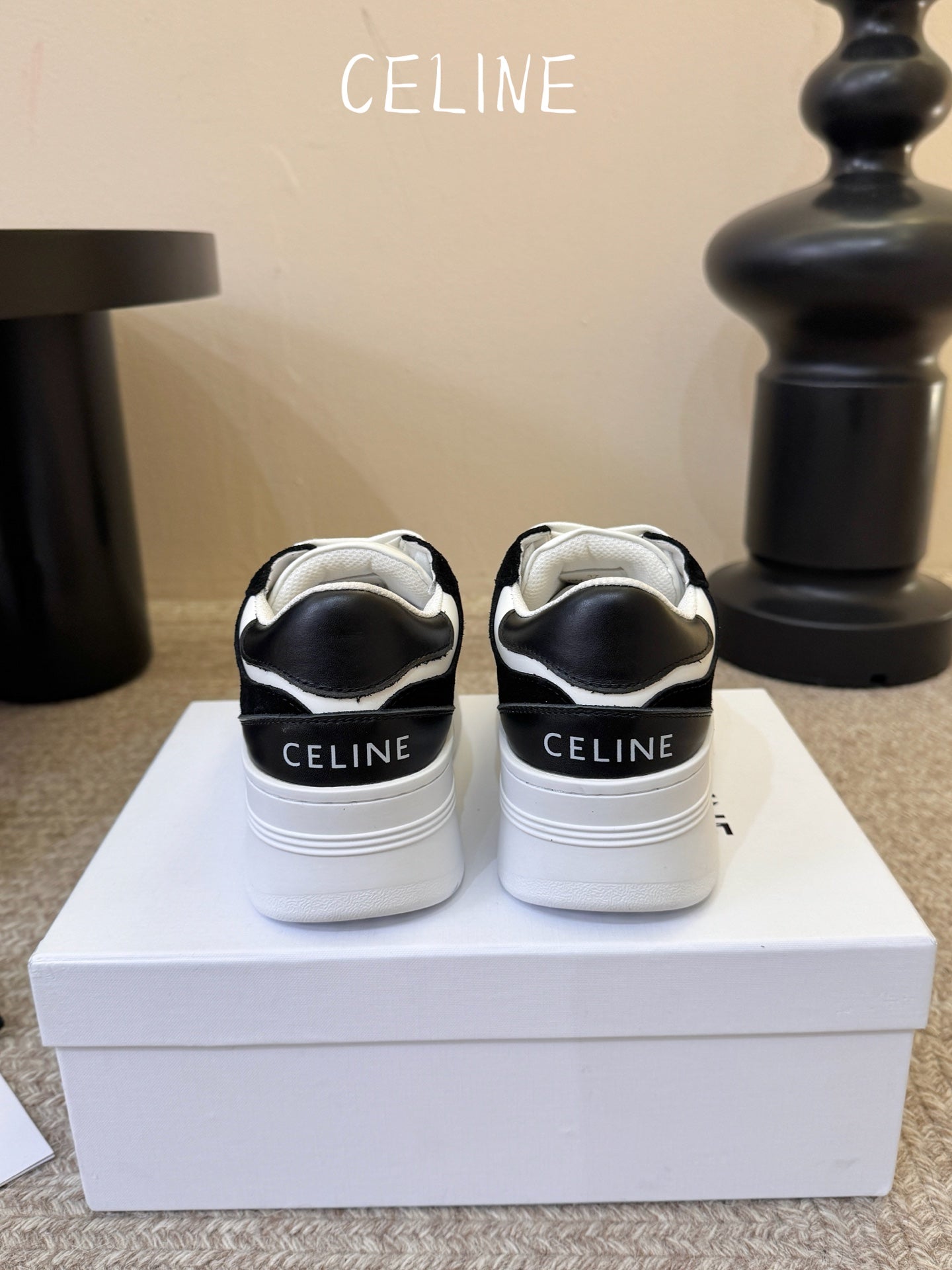 Celine 2026 Platform Sneakers 70mm Cowhide Suede 104873