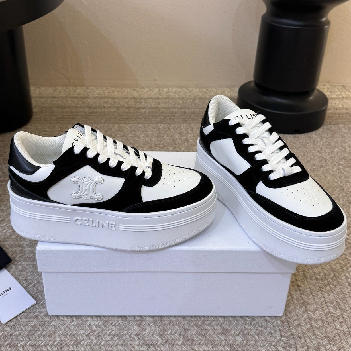 Celine 2026 Platform Sneakers 70mm Cowhide Suede 104873