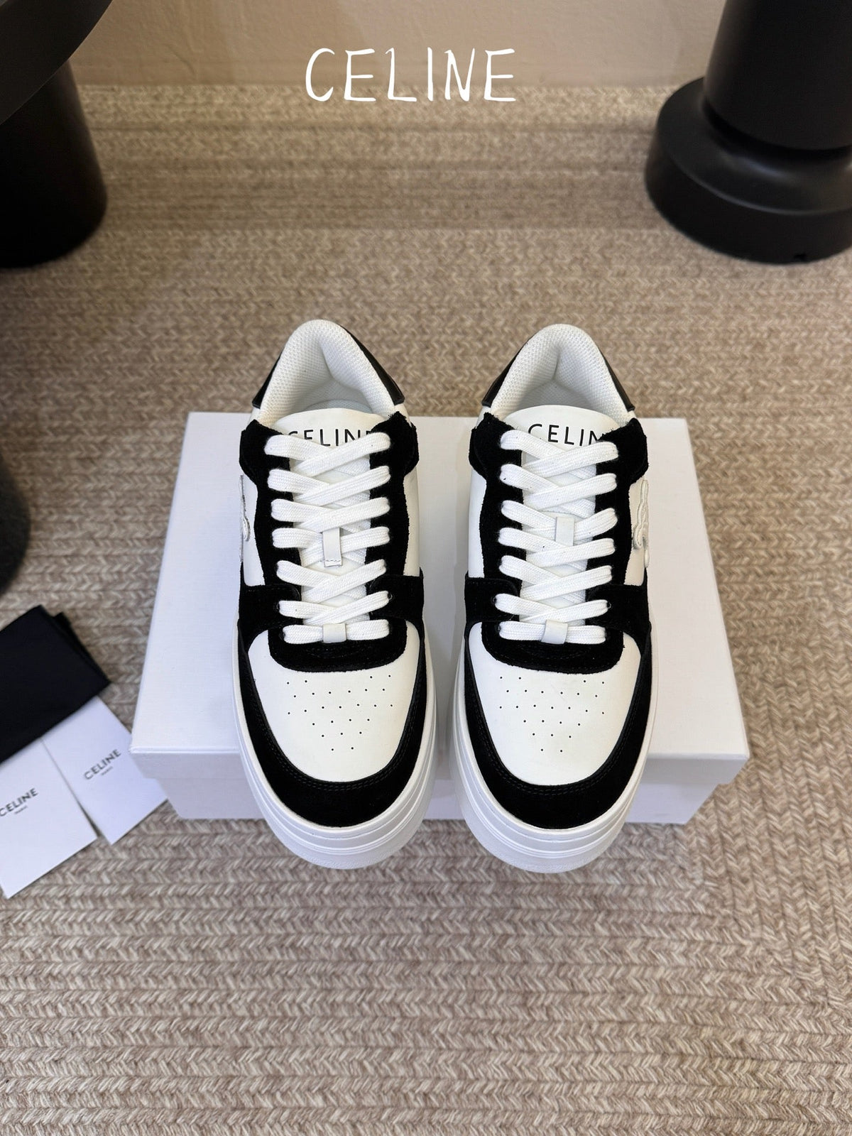 Celine 2026 Platform Sneakers 70mm Cowhide Suede 104873