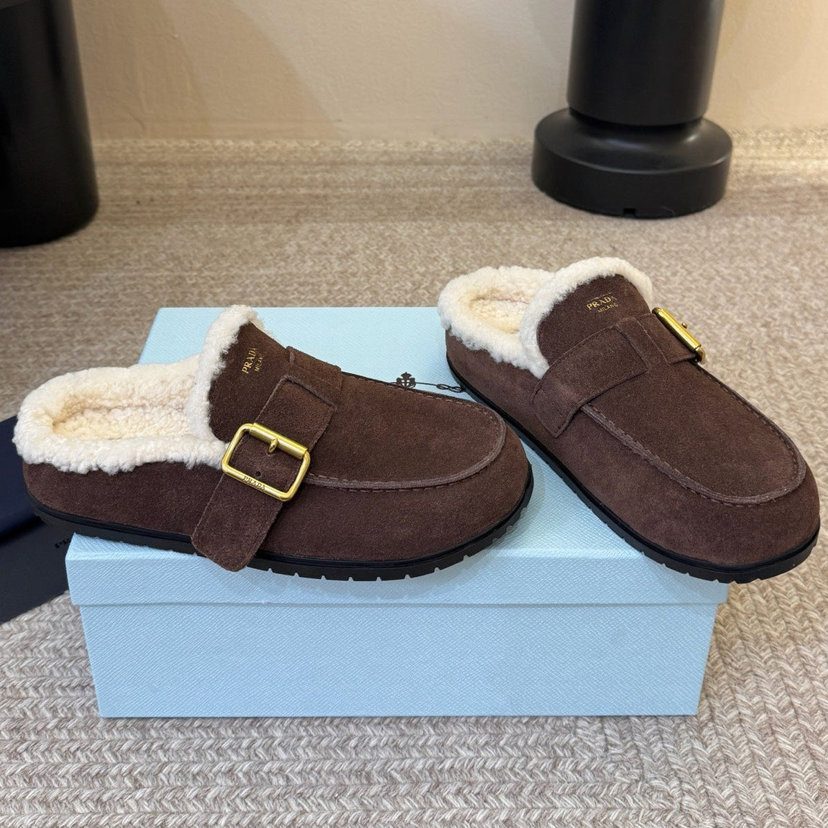 Prada 2026 Desert Mules Suede 151226