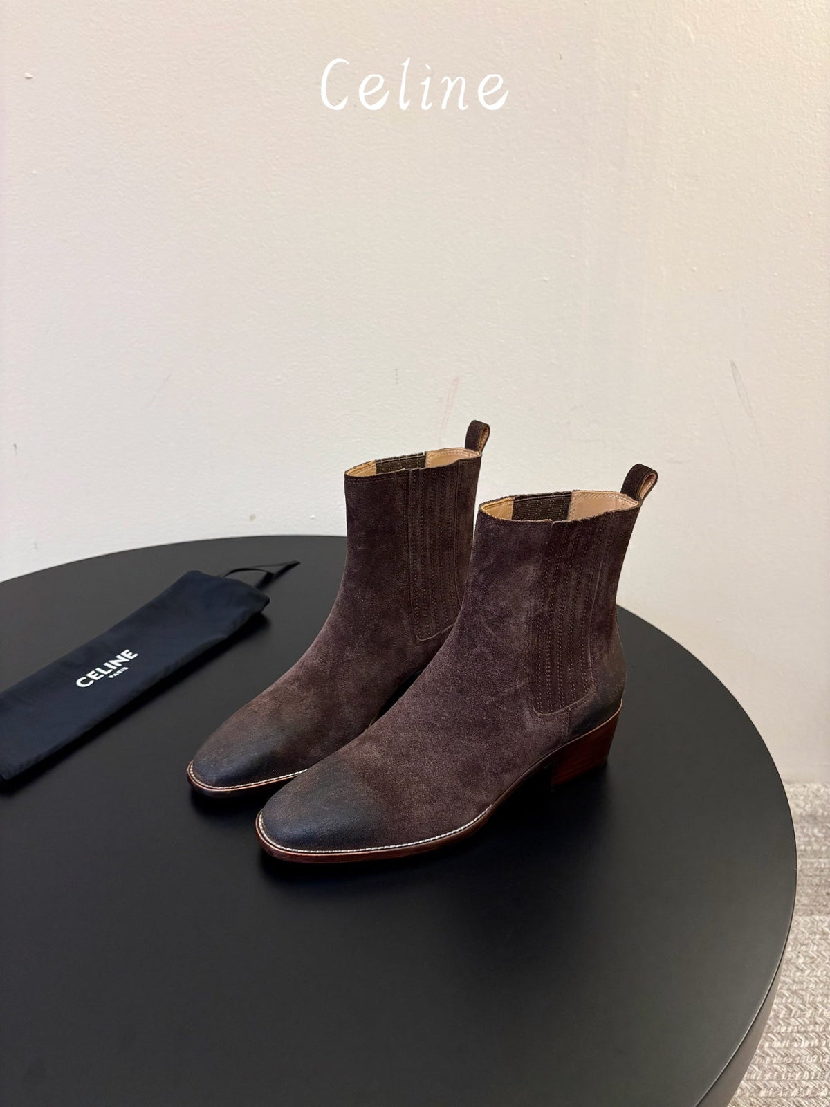 Celine 2026 Ankle Boots 50mm Suede 104883