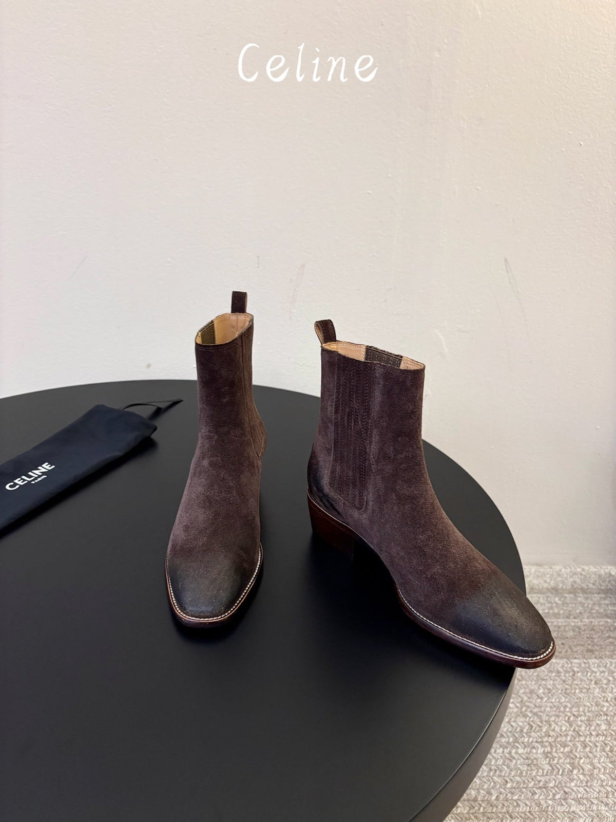 Celine 2026 Ankle Boots 50mm Suede 104883