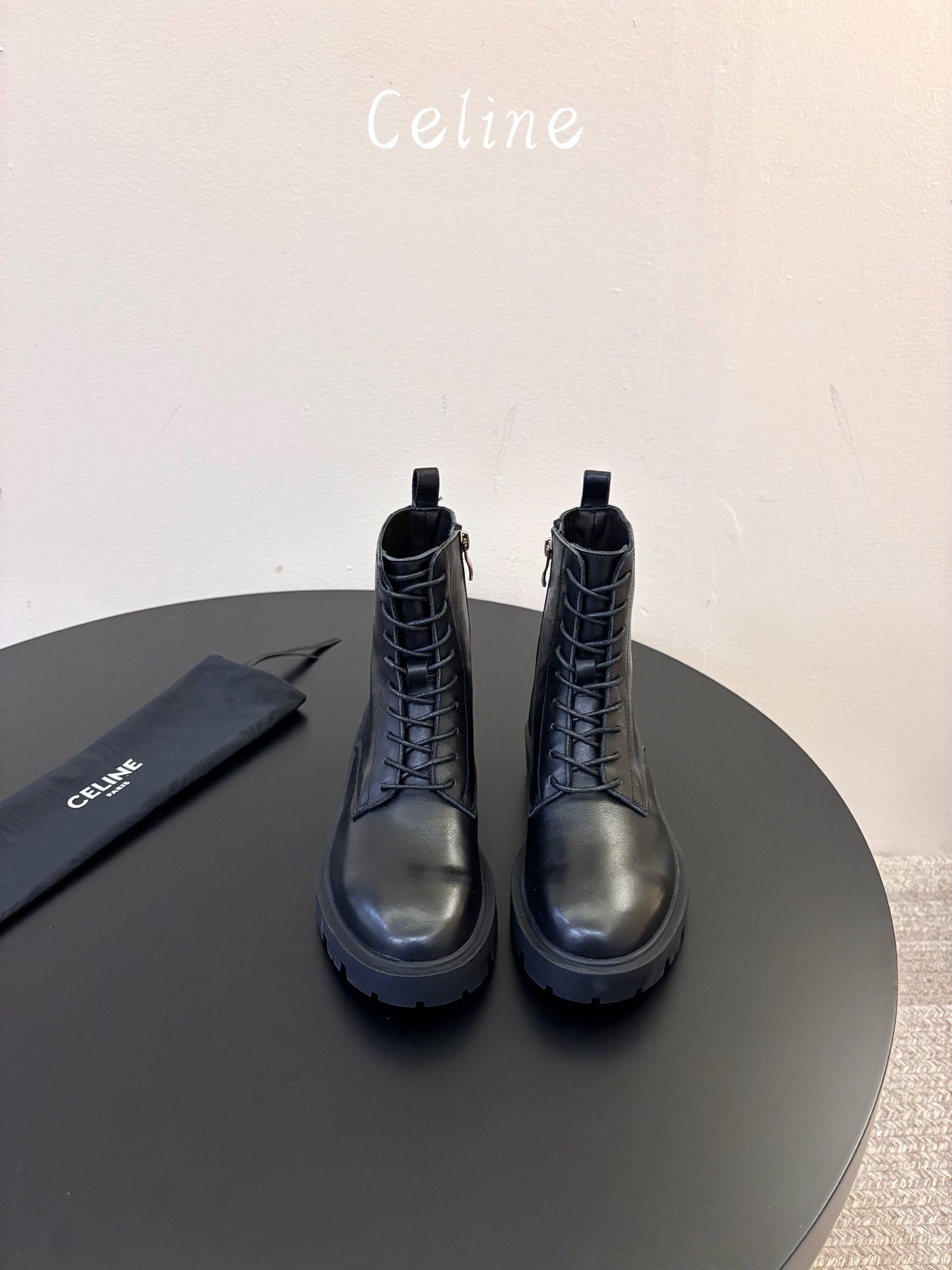 Celine 2026 Arc De Triomphe Platform Boots Suede Leather 104888