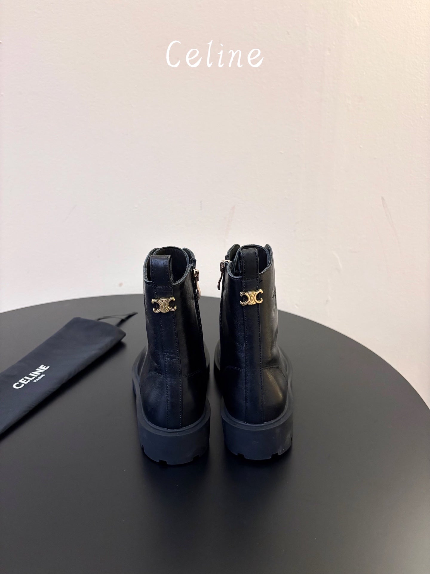 Celine 2026 Arc De Triomphe Platform Boots Suede Leather 104888