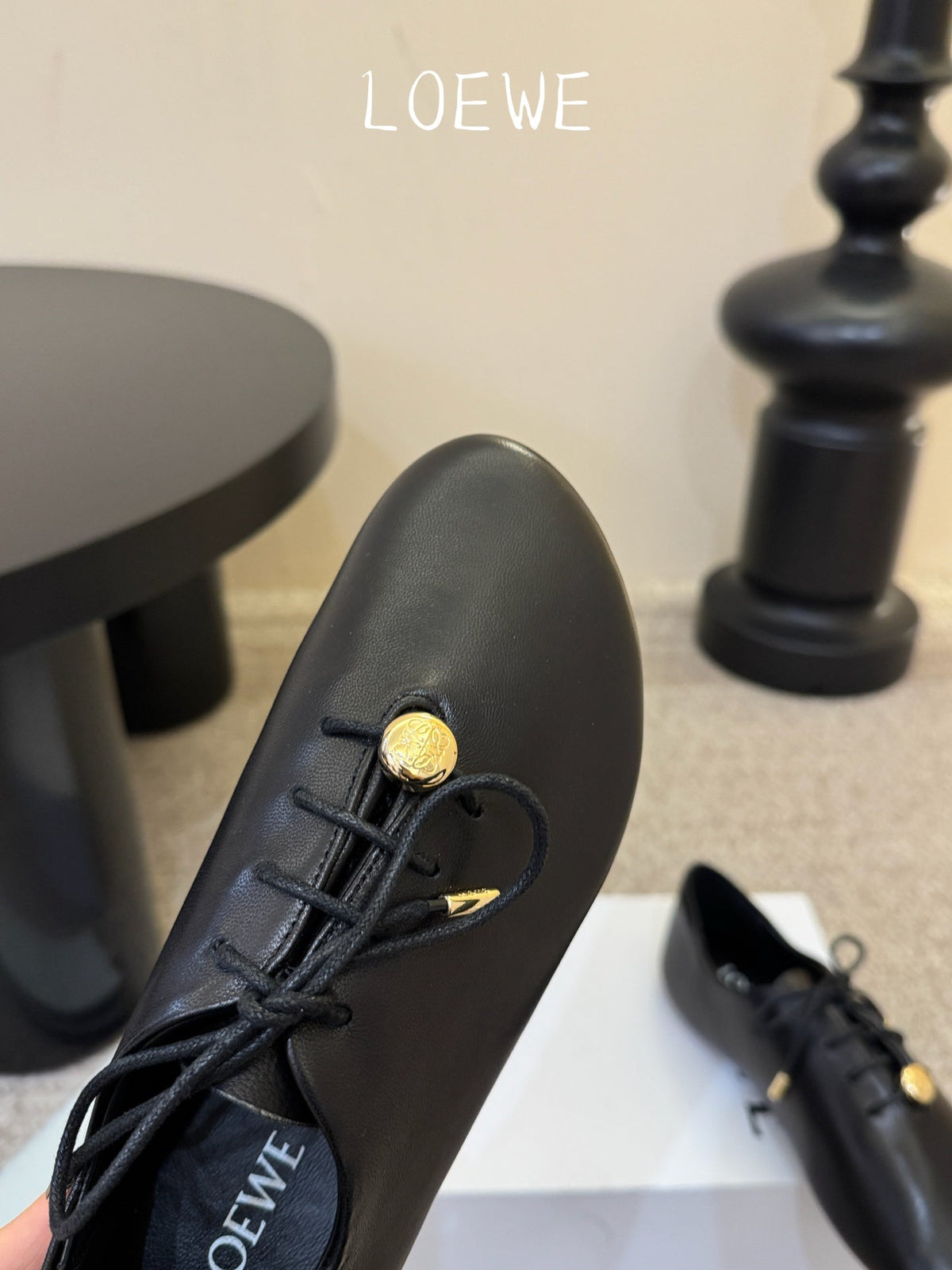 Loewe 2026 Pebble Soft Lace-up Shoe Leather 166777
