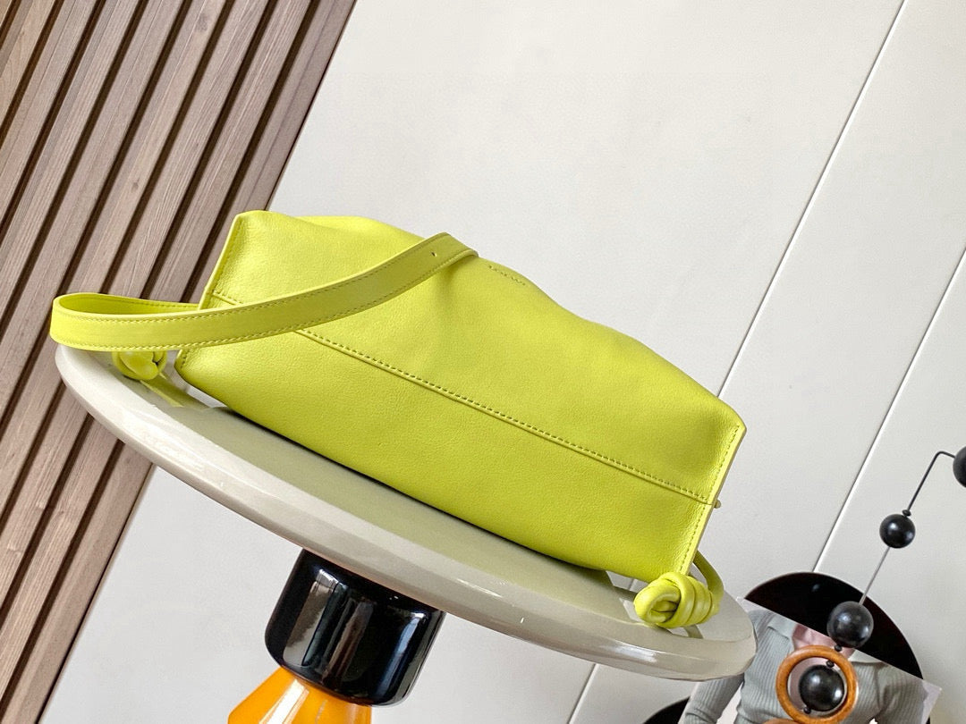Loewe 2025 Flamenco Lucky 30cm Bag Meadow Green Nappa Calfskin 274605