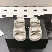 CC 25 Dad Sandal Mule Beige Gray Patent Leather 237584