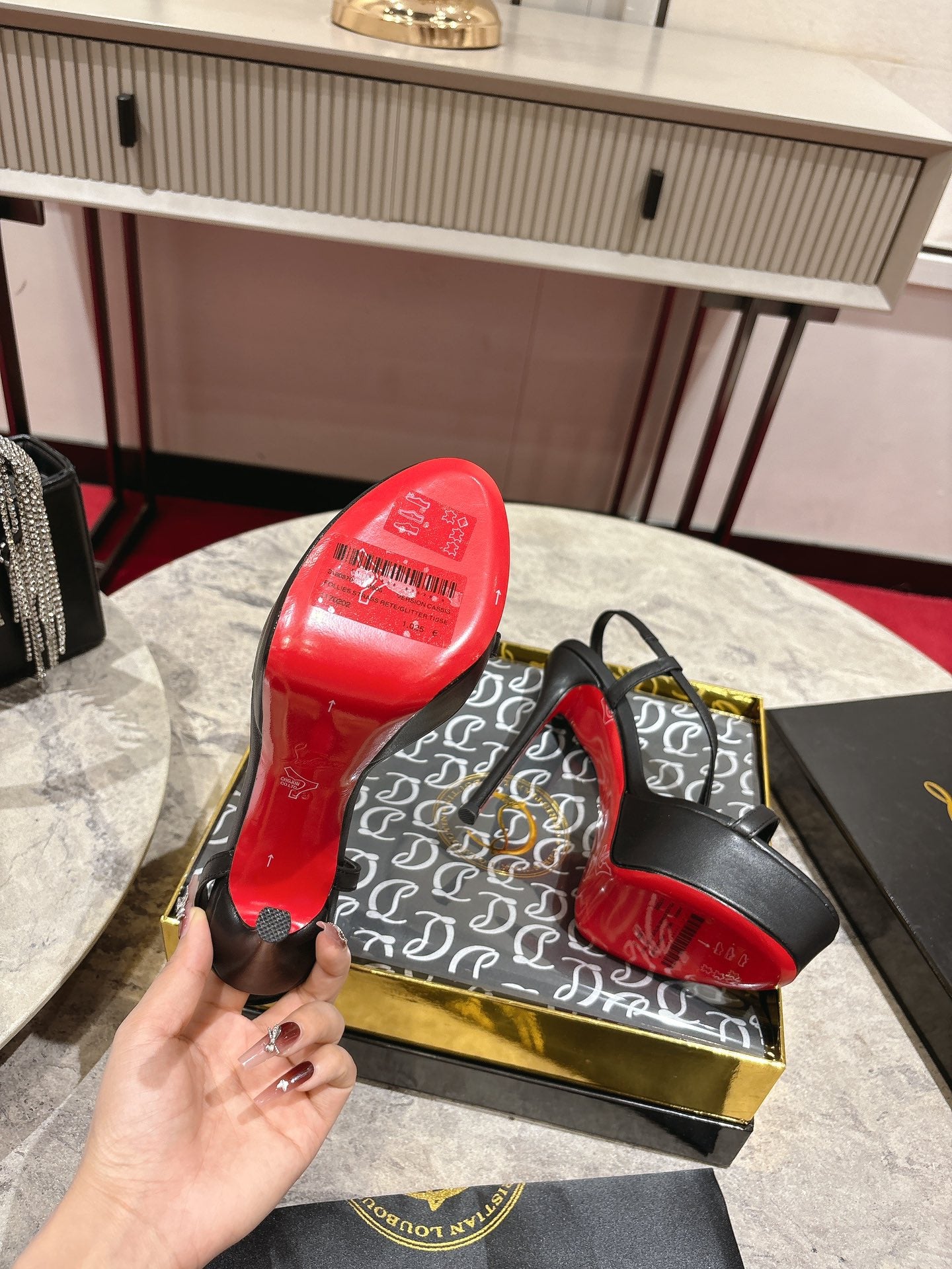 Christian Louboutin 2026 Rosalie Alta Sandal 150mm Leather 217733