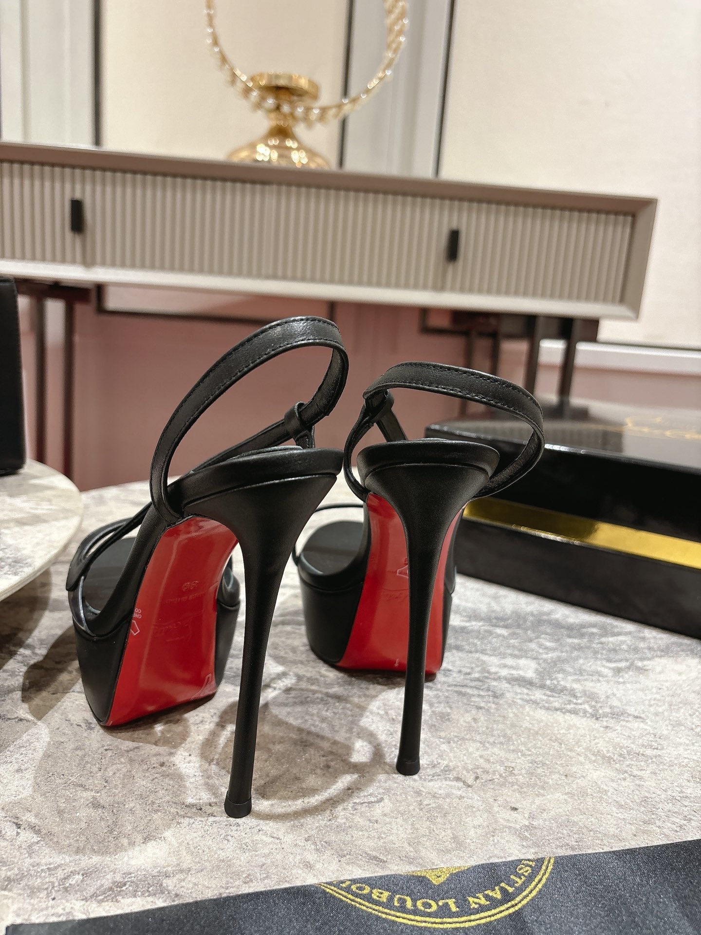 Christian Louboutin 2026 Rosalie Alta Sandal 150mm Leather 217733